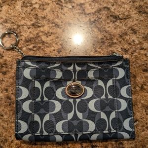 Blue coach coin wallet